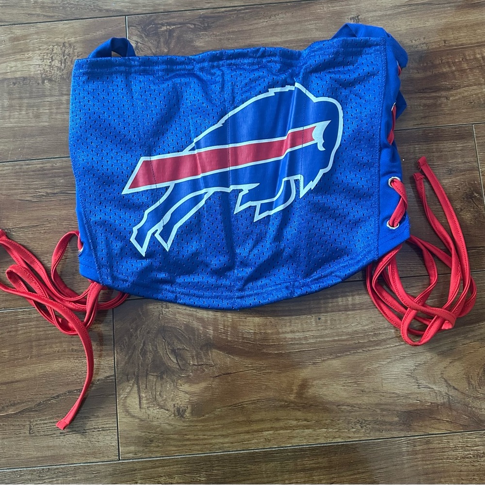 NFL Blue and Red Crop Top corset